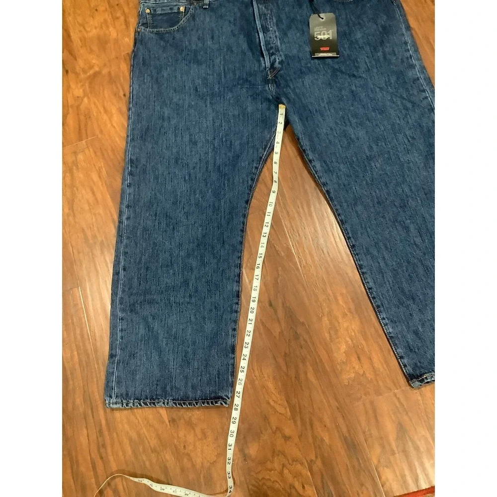 Levi's Premium 501 Big E Straight Leg  Blue Jeans Men's size 50x30 NEW